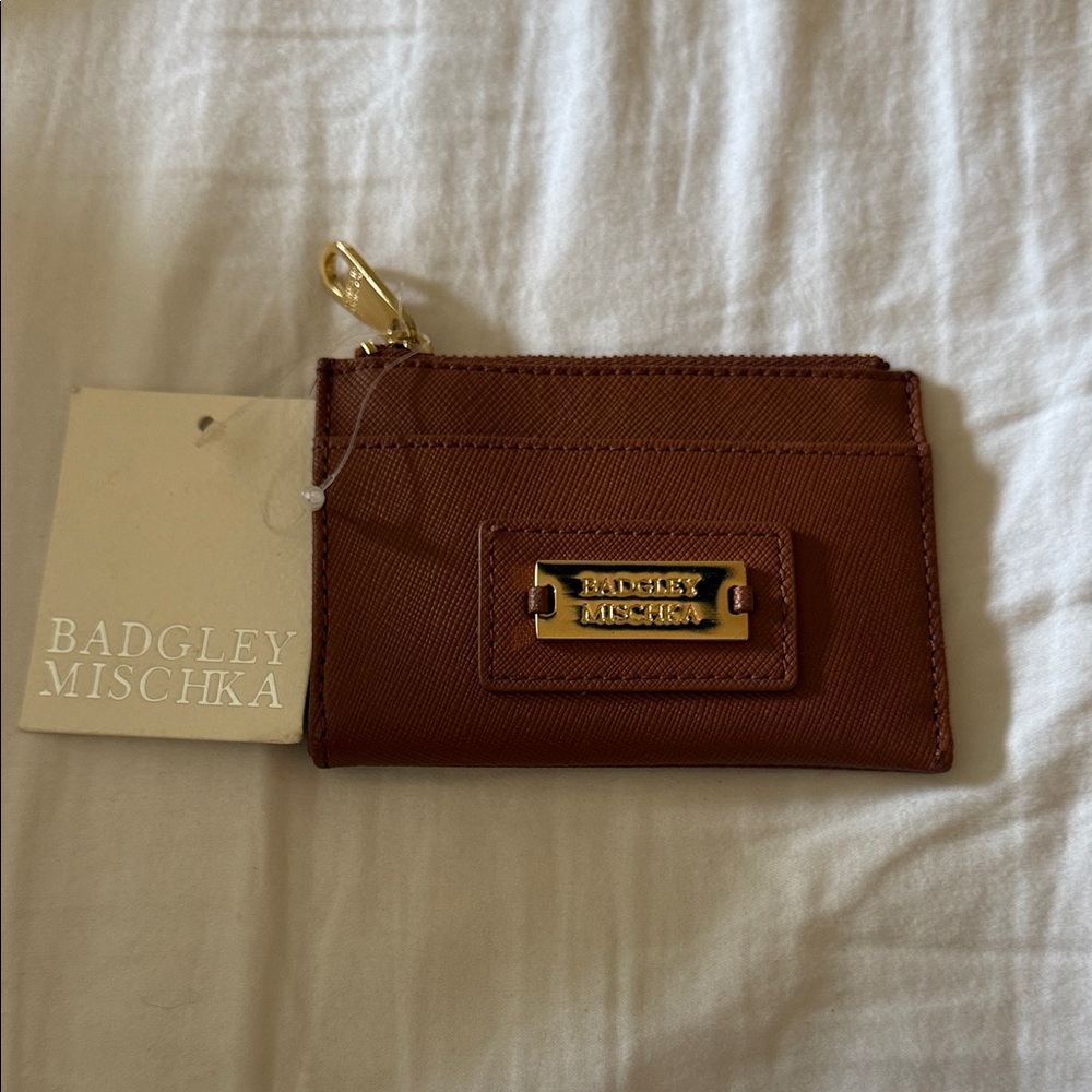 NWT Badgley Mischka card holder wallet keychain